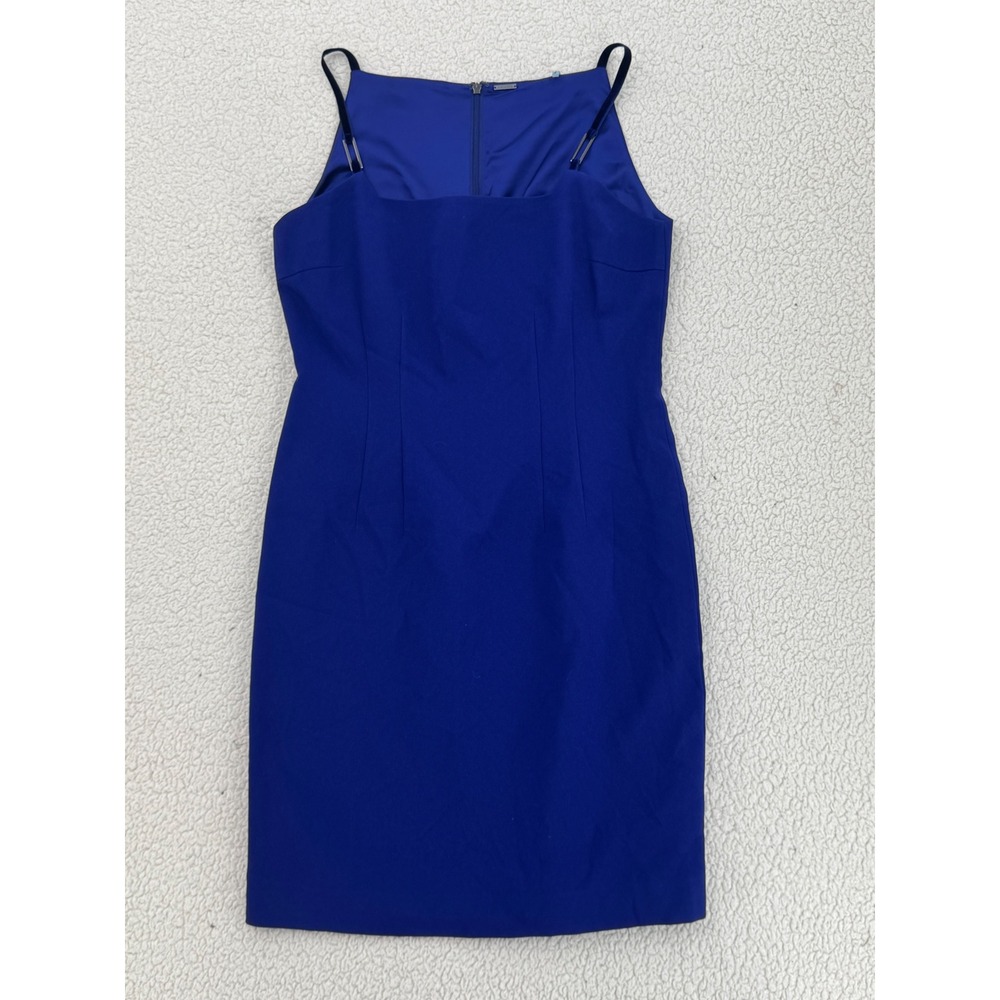 Elie Tahari Sheath Dress Women Size 14 Purple Cocktail Wedding Velvet Strap